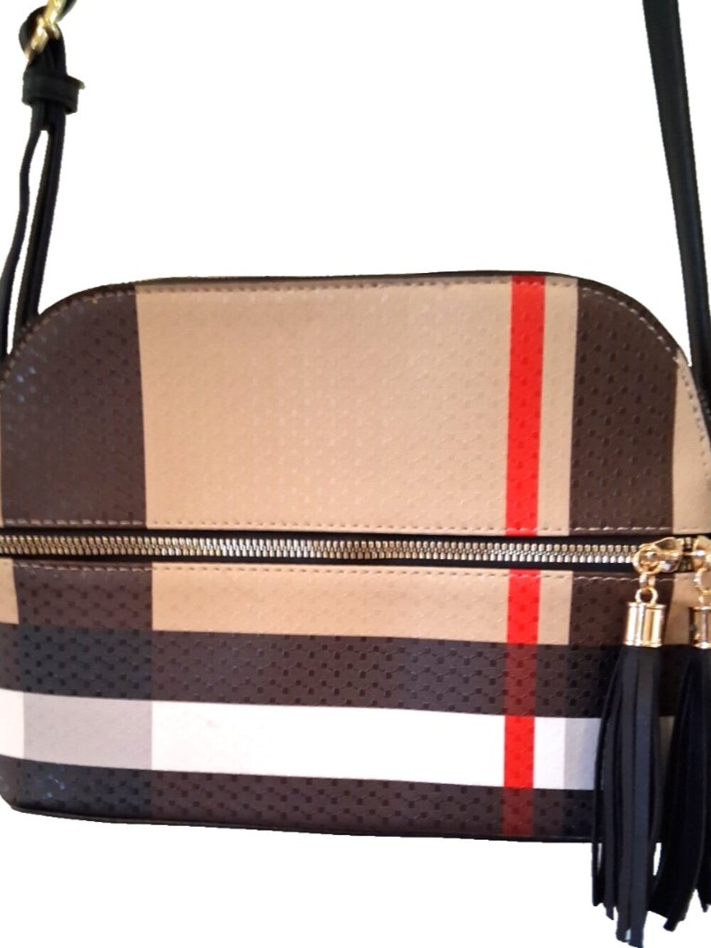Handbag BRITISH TARTAN Plaid Purse Detachable Strap. Cross Body